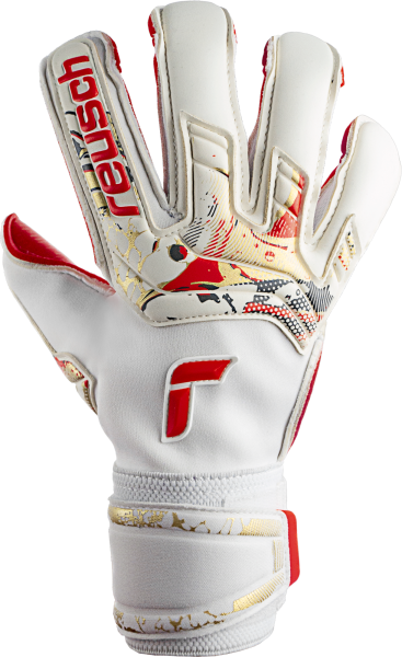 Reusch Attrakt Gold X GluePrint Ortho-Tec 5370970 1011 white red gold front